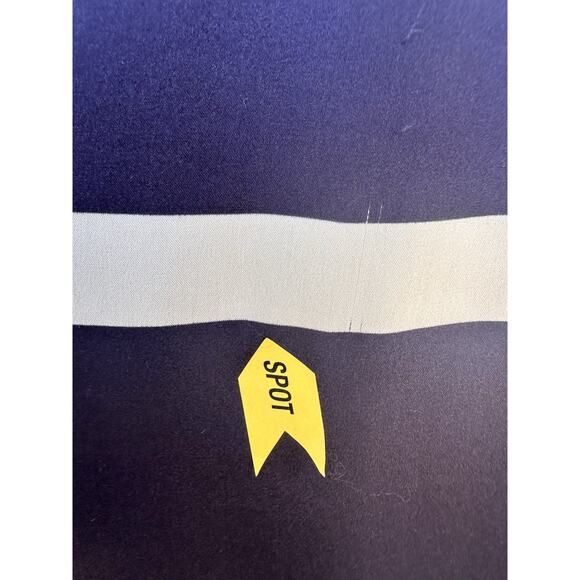 Cami NYC Wide Leg Pants White & Blue 100% Silk Shadow Stripe Sz M Nautical Prepp - Picture 12 of 16